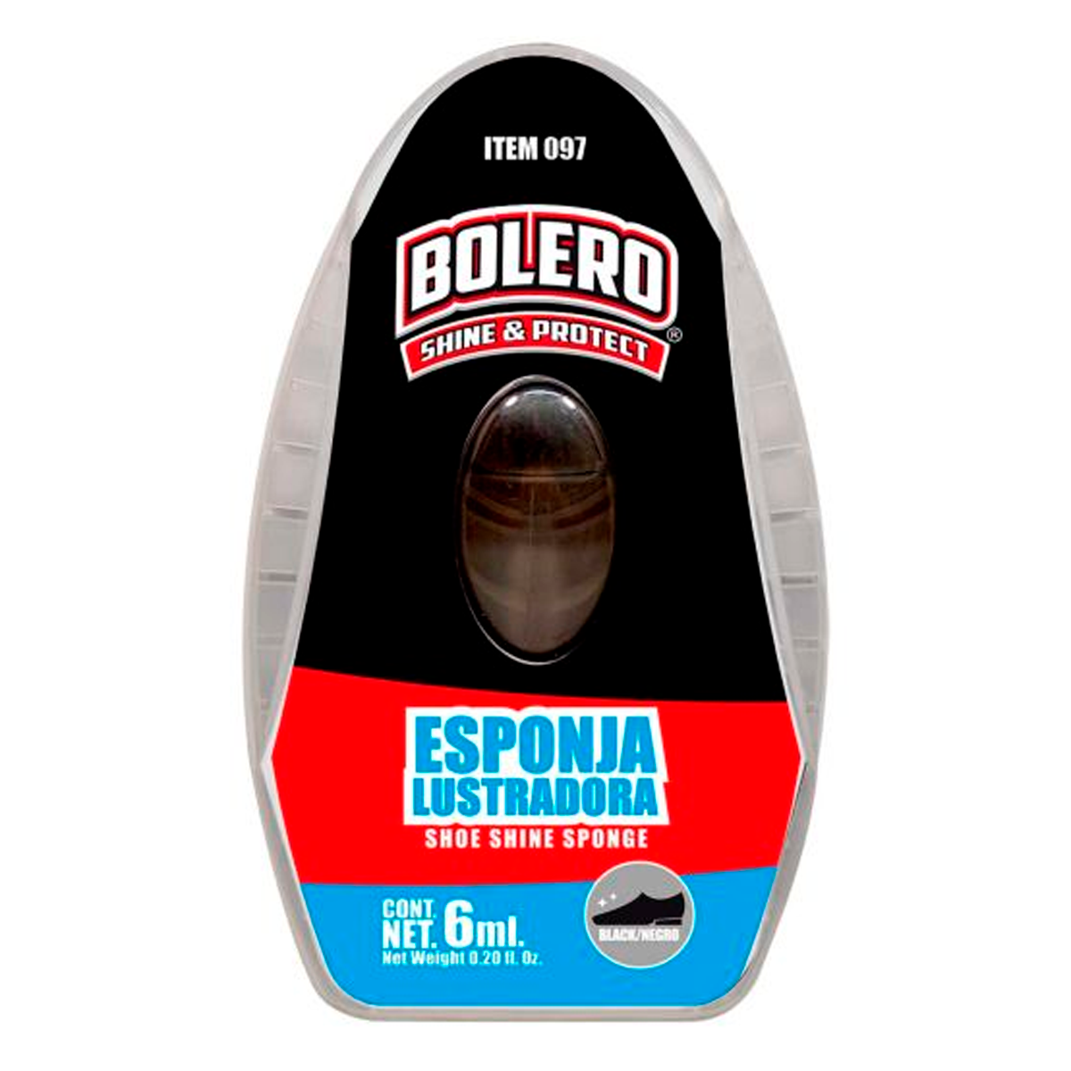 Esponja Lustradora Bolero C/Resv Negra . 6 MLL
