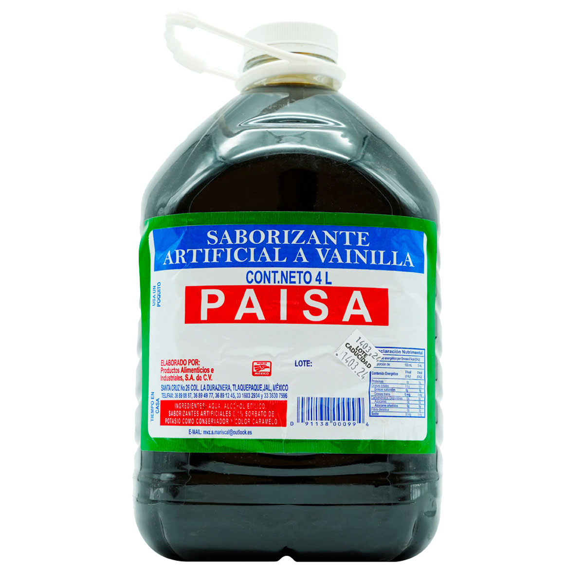 Saborizante Paisa Vainilla #11 4 LTS