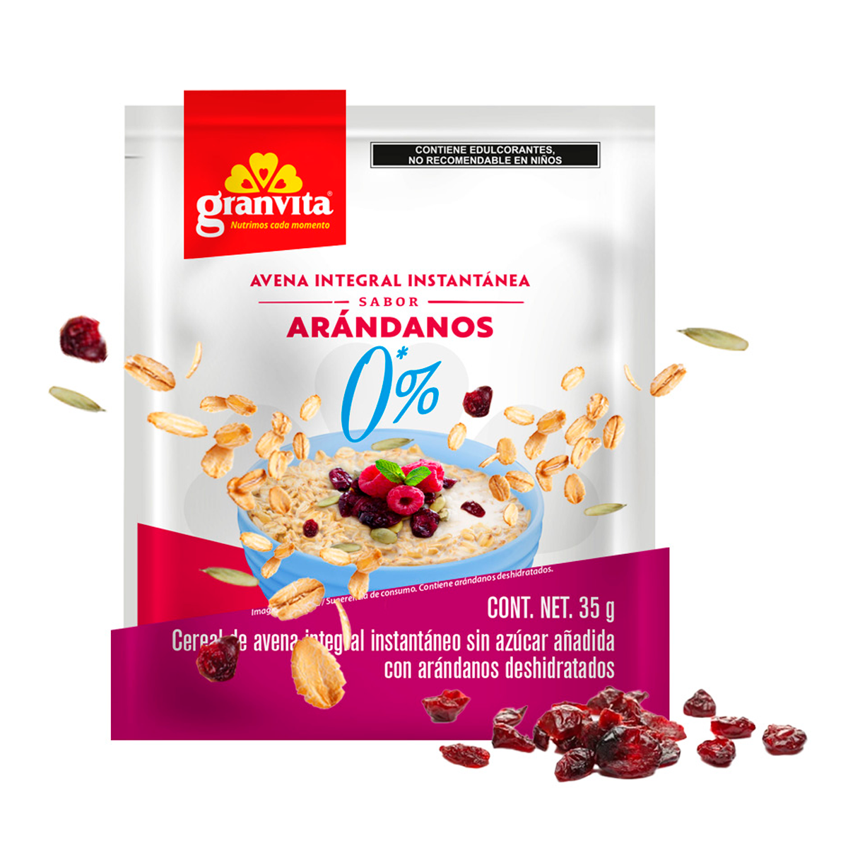 Avena Granvita 0%Azucar Arandano 35 GRS