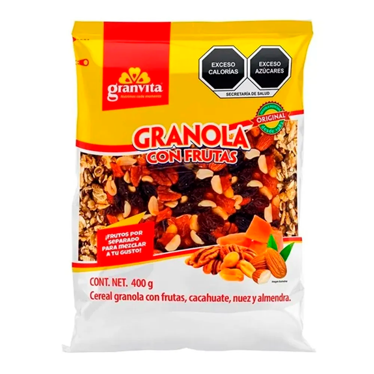 Exhibidor Granola Granvita Con Fresa Y Manzana 400 GRS