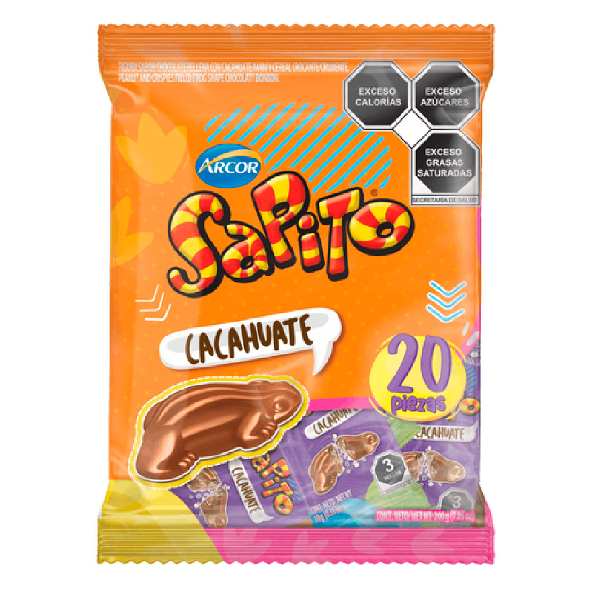 Chocolate Arcor Sapito Cacahuate 10 GRS