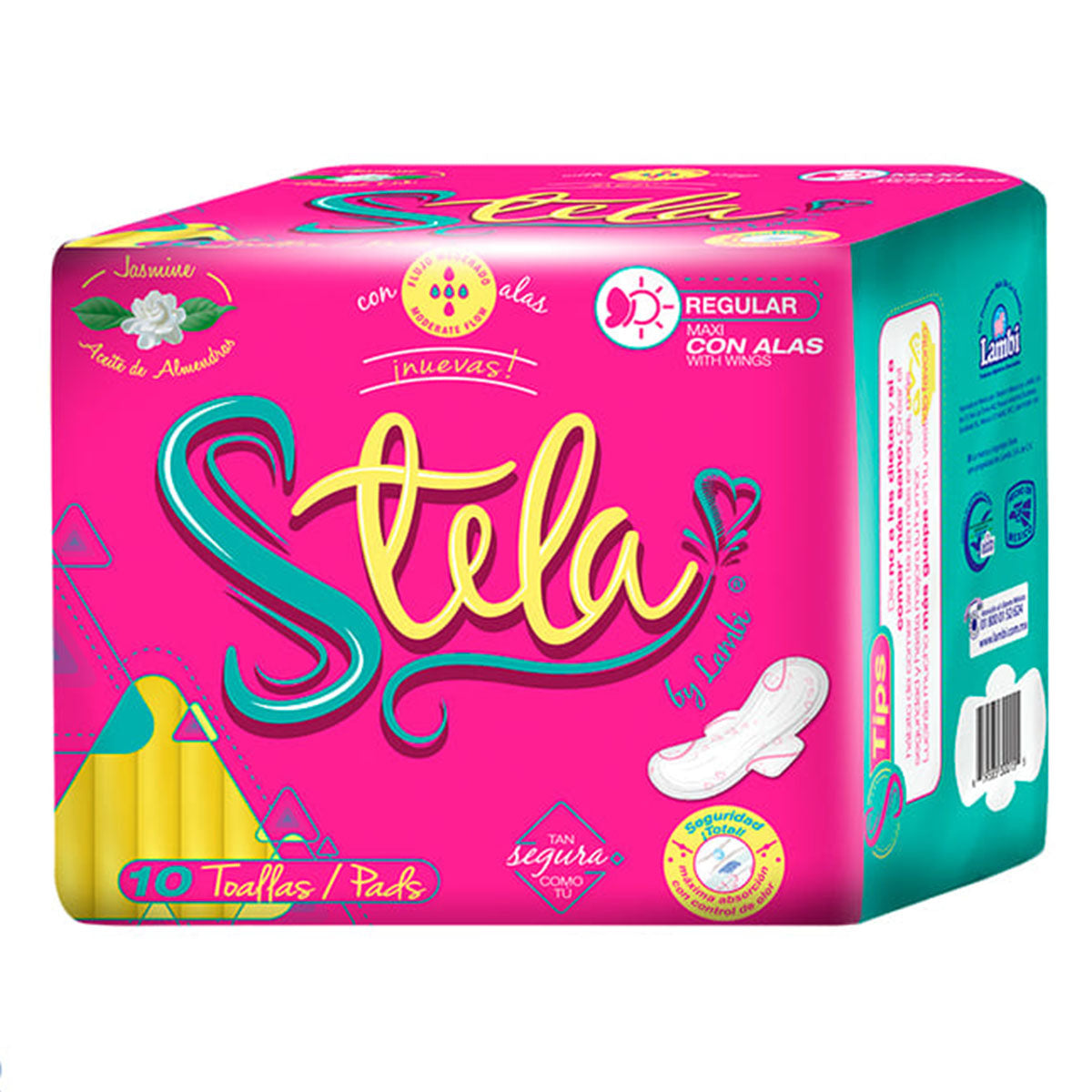 Toalla Femenina Stela Flujo Moderado C/A 10 PZS