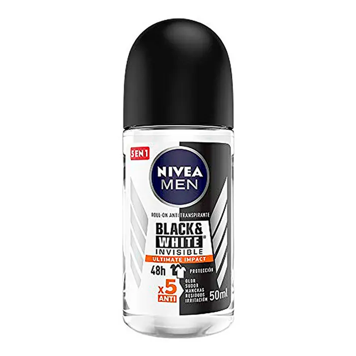 Deo Nivea Men Inv B&W U.Impact Rol Ap 50 MLL