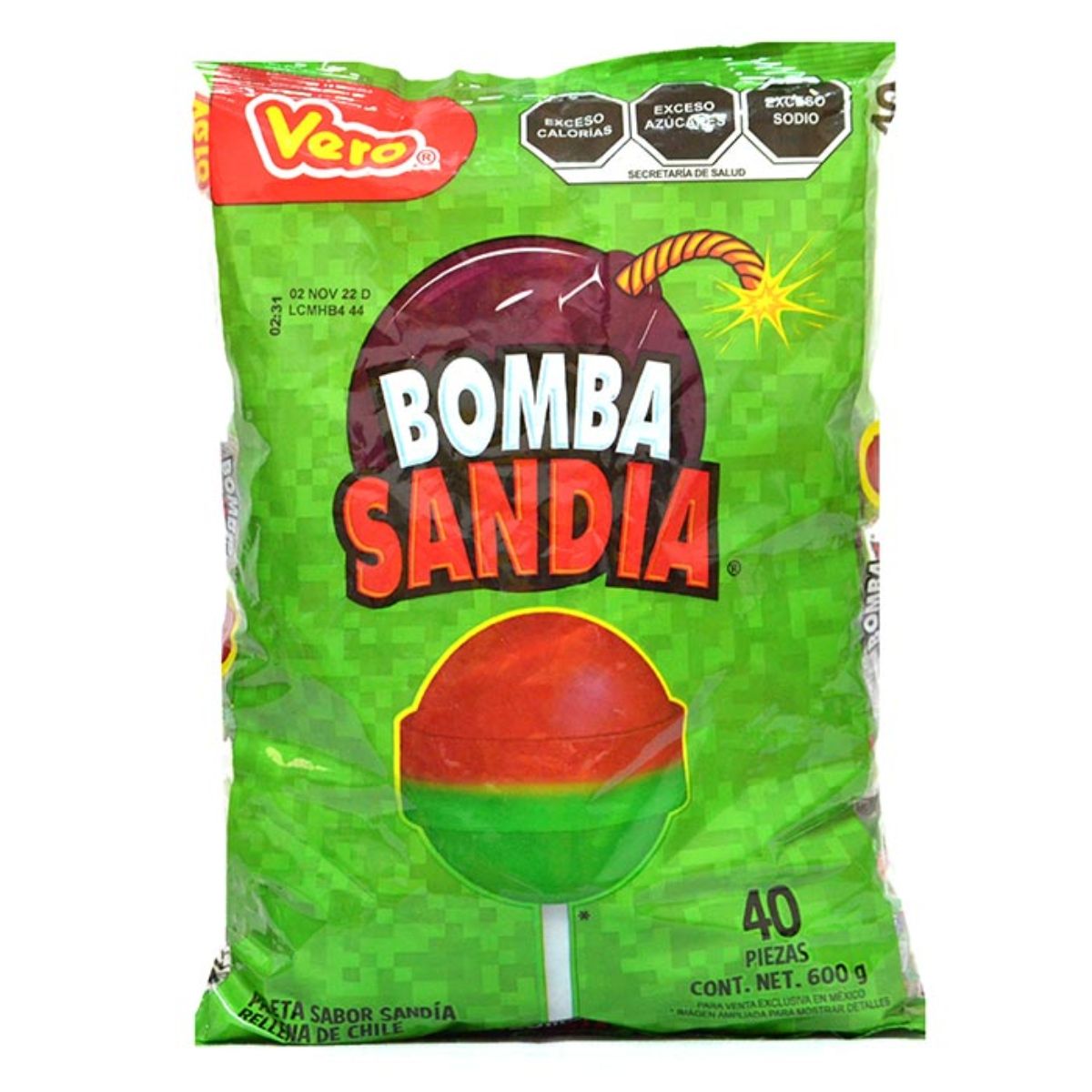 Paleta Vero Bomba Sandia 40 PZS