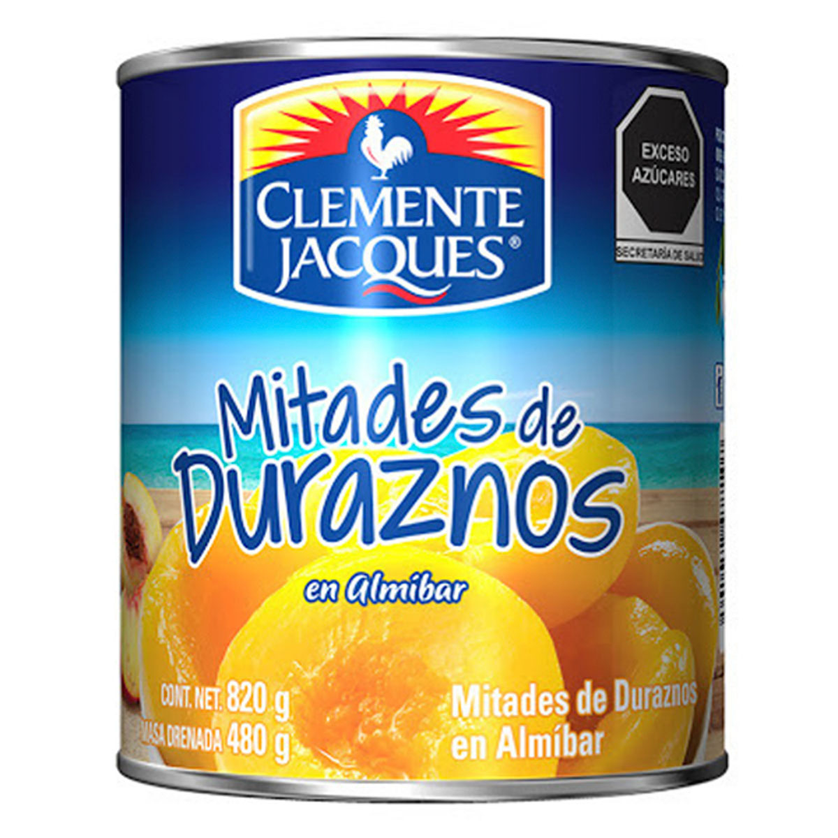 Fruta Clemente Durazno En Almibar Mitades 820 GRS
