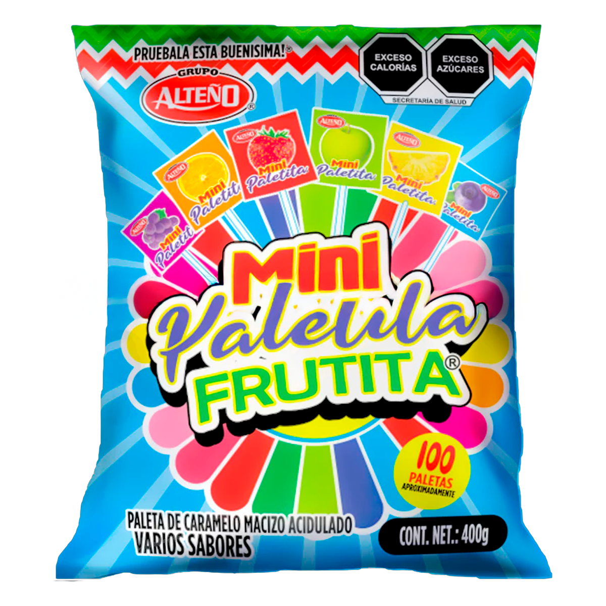 Exh Paleta Alteño Mini Frutita Alteño . 100 PZS
