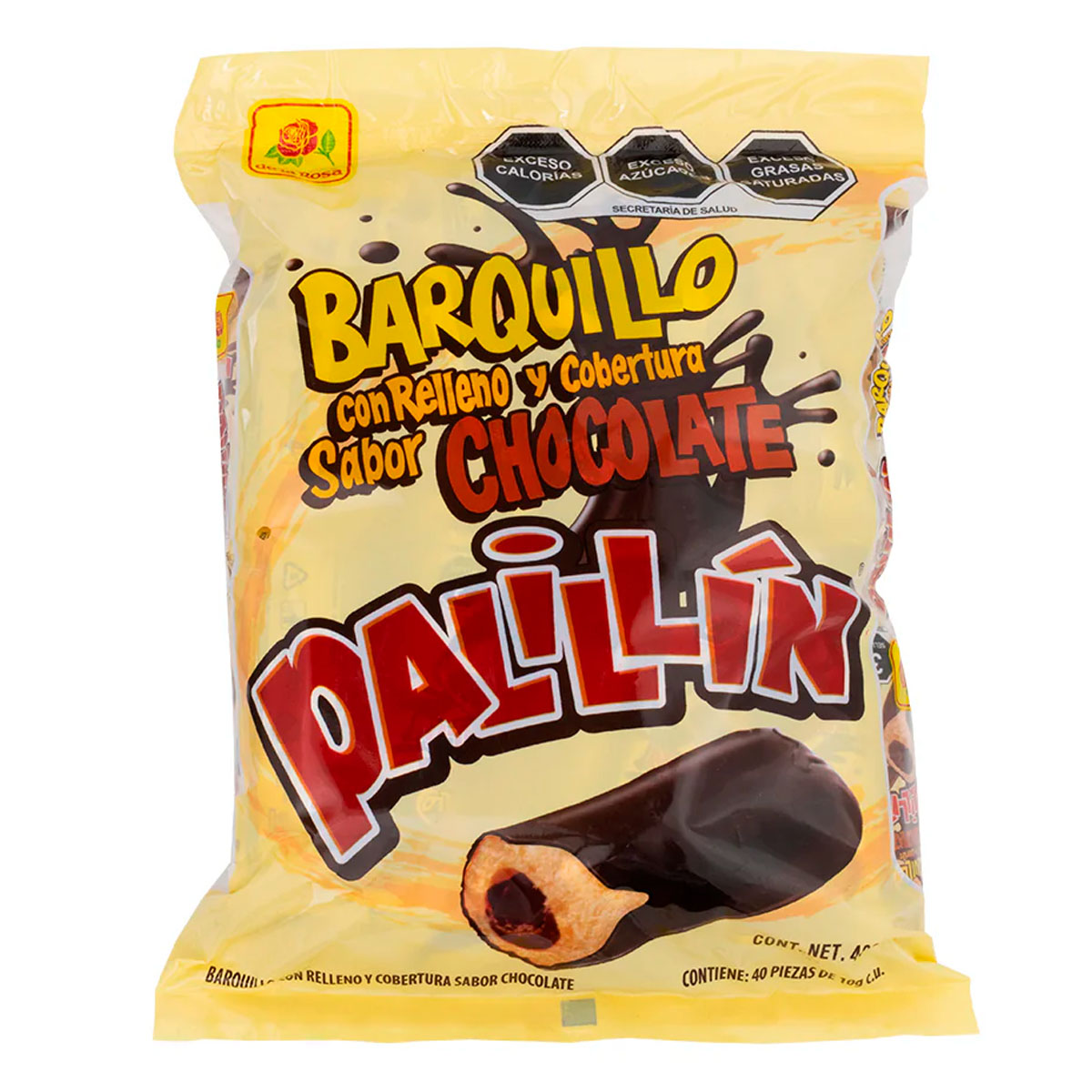 Barquillo De La Rosa Palillin C/Choco 40 PZS