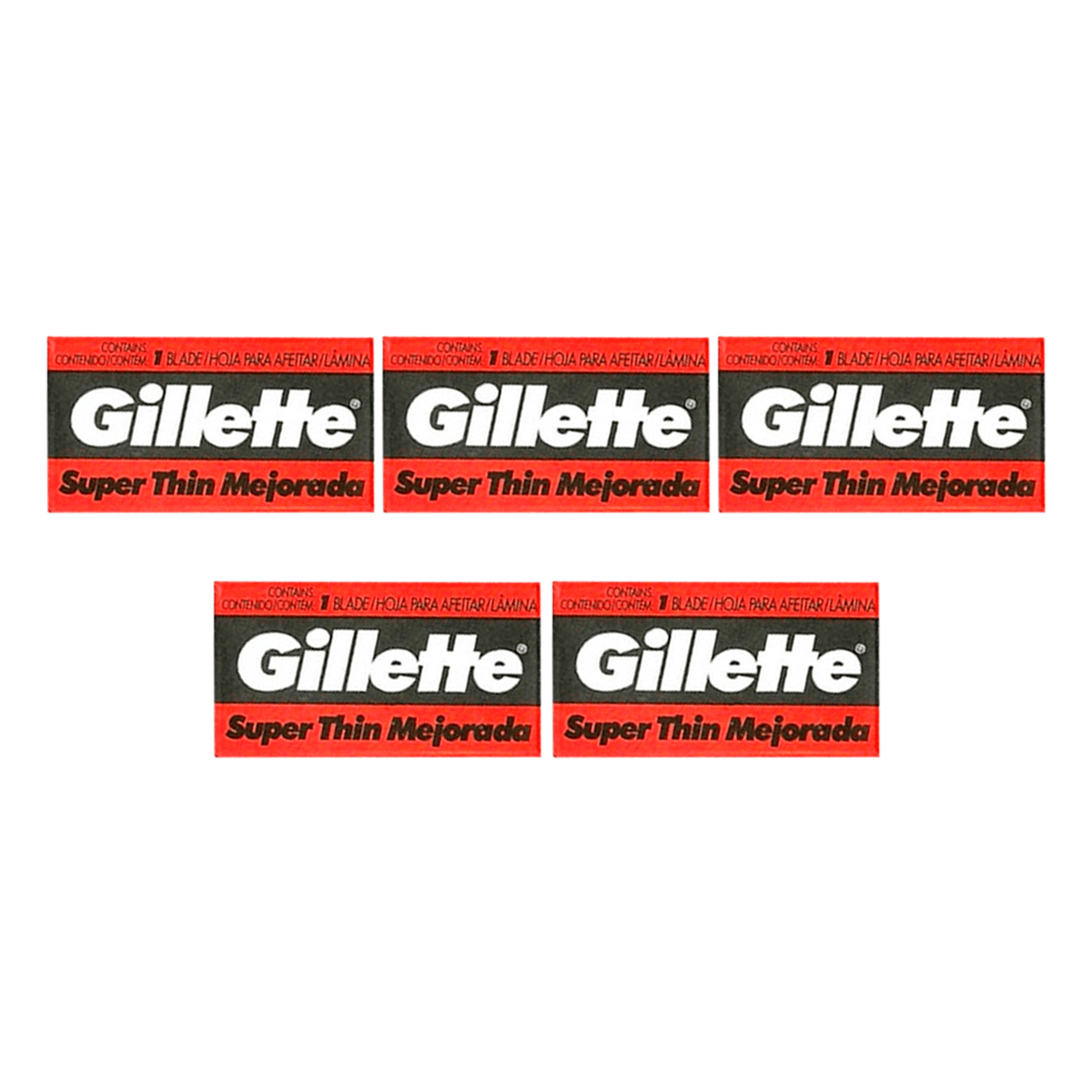 Navaja Exh Hoja Gille Roja Rastri Gillette Nava Roja 5 PZS