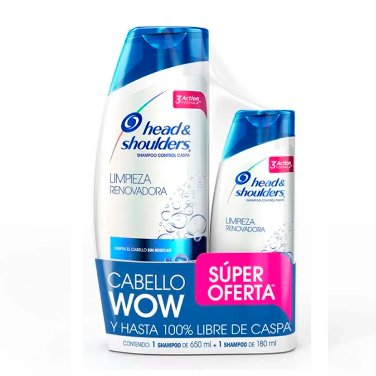 Shampoo Sh H&S Limp Renovadora +Sh180Mll C/U H&S Limpieza Renovadora 650 MLL