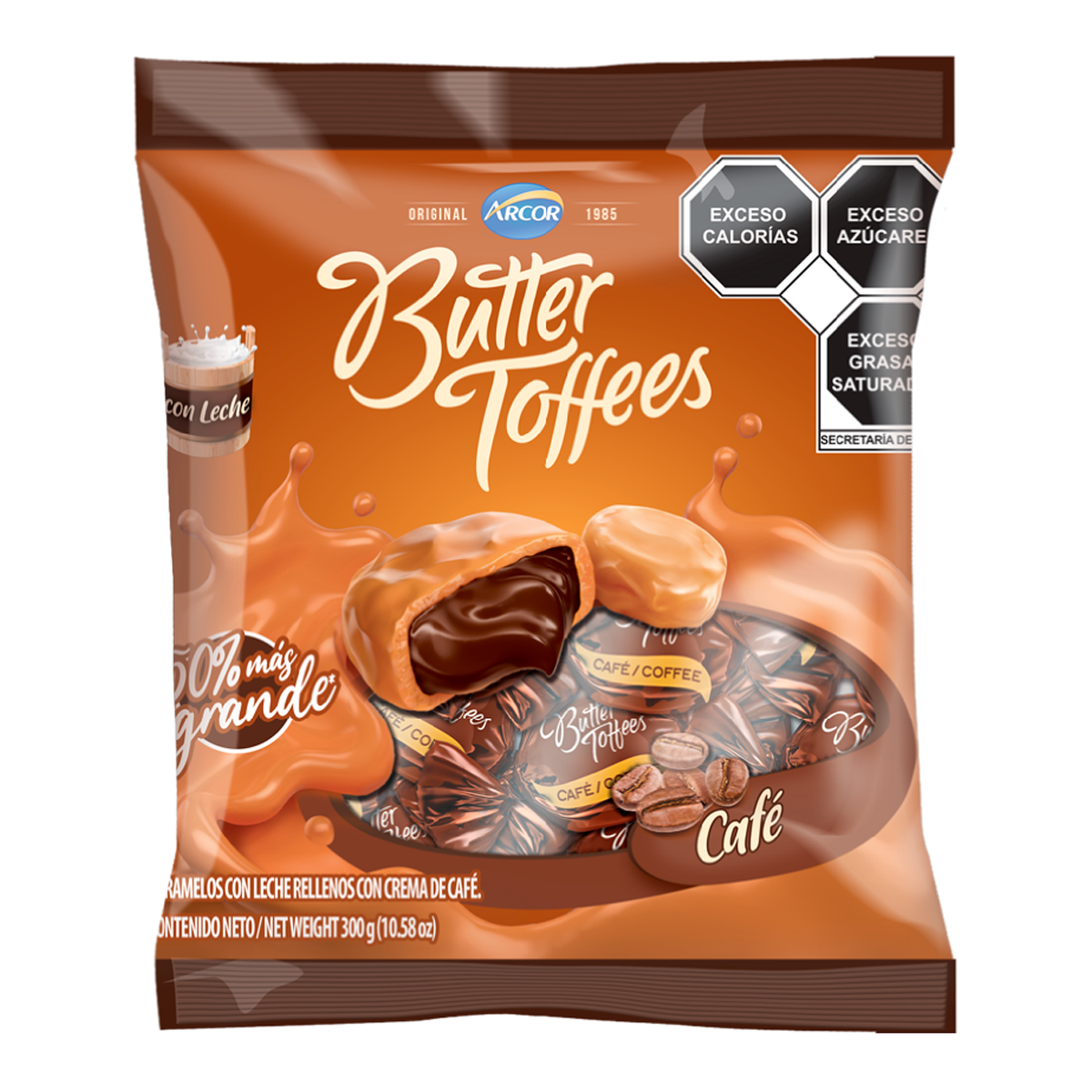 Dulce Arcor Butter Toffees Cafe 300 GRS