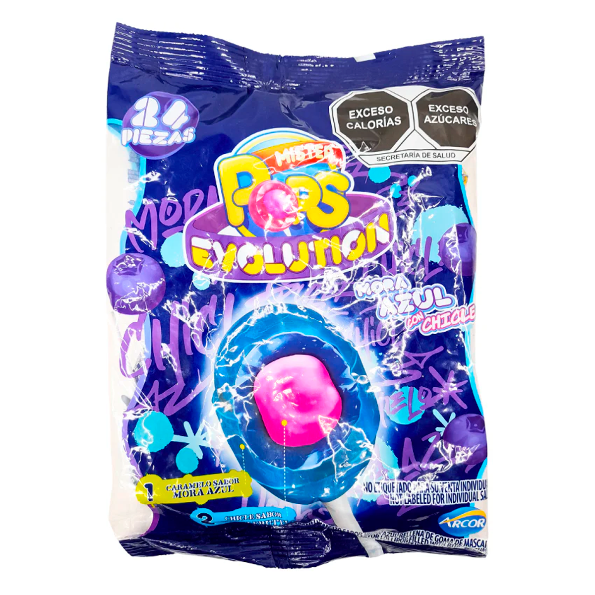 Paleta Exh Paleta Arcor Mister Pops Evol Mora Azul Arcor Mister Pops Evol Mor 24 PZS
