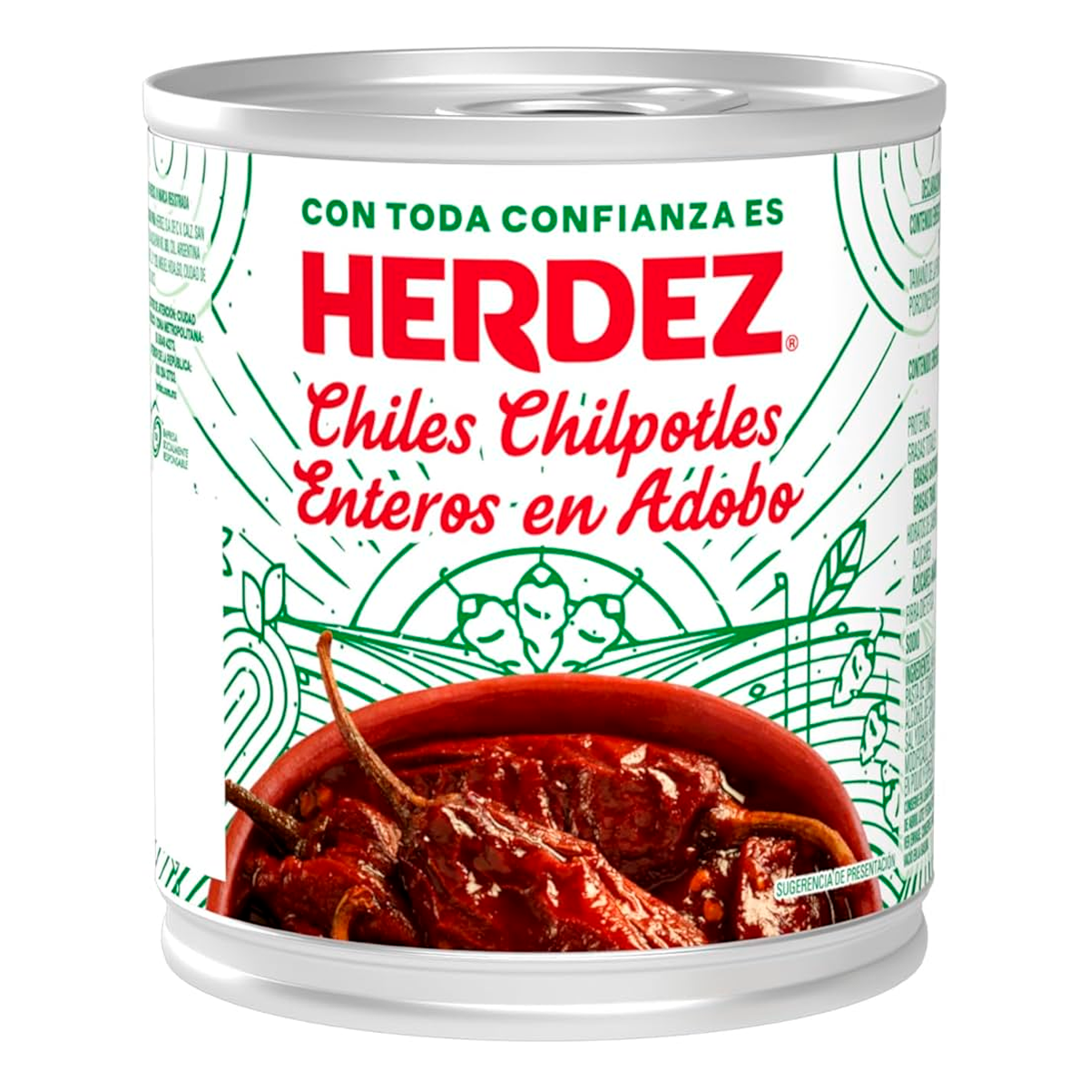 11 Chiles Herdez Chipotle Enteros En Adobo Herdez 198 GRS