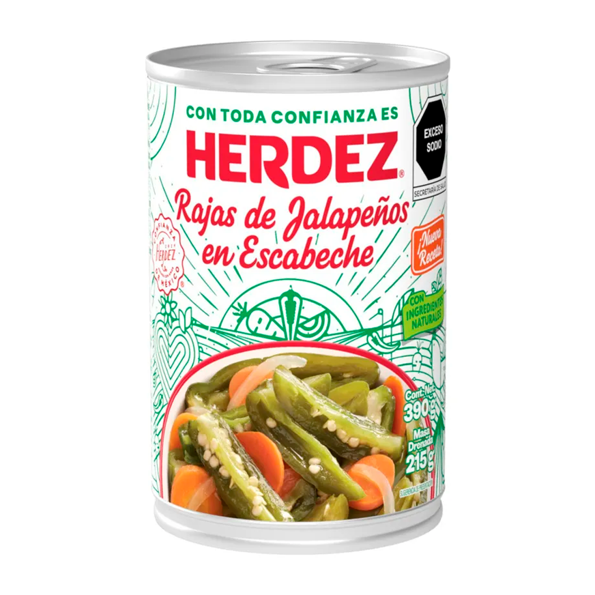 Chiles Herdez Jalapeños Rajas En Escabeche Herdez 390 GRS