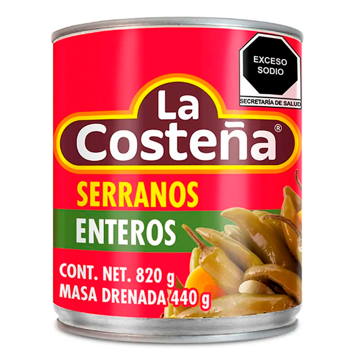 Chiles Serranos La Costeña 820 GRS