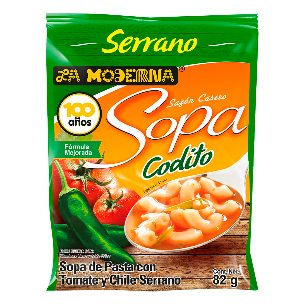Sopa Sopa Moderna Codito Chile Serrano Moderna Chile Serrano 82 GRS