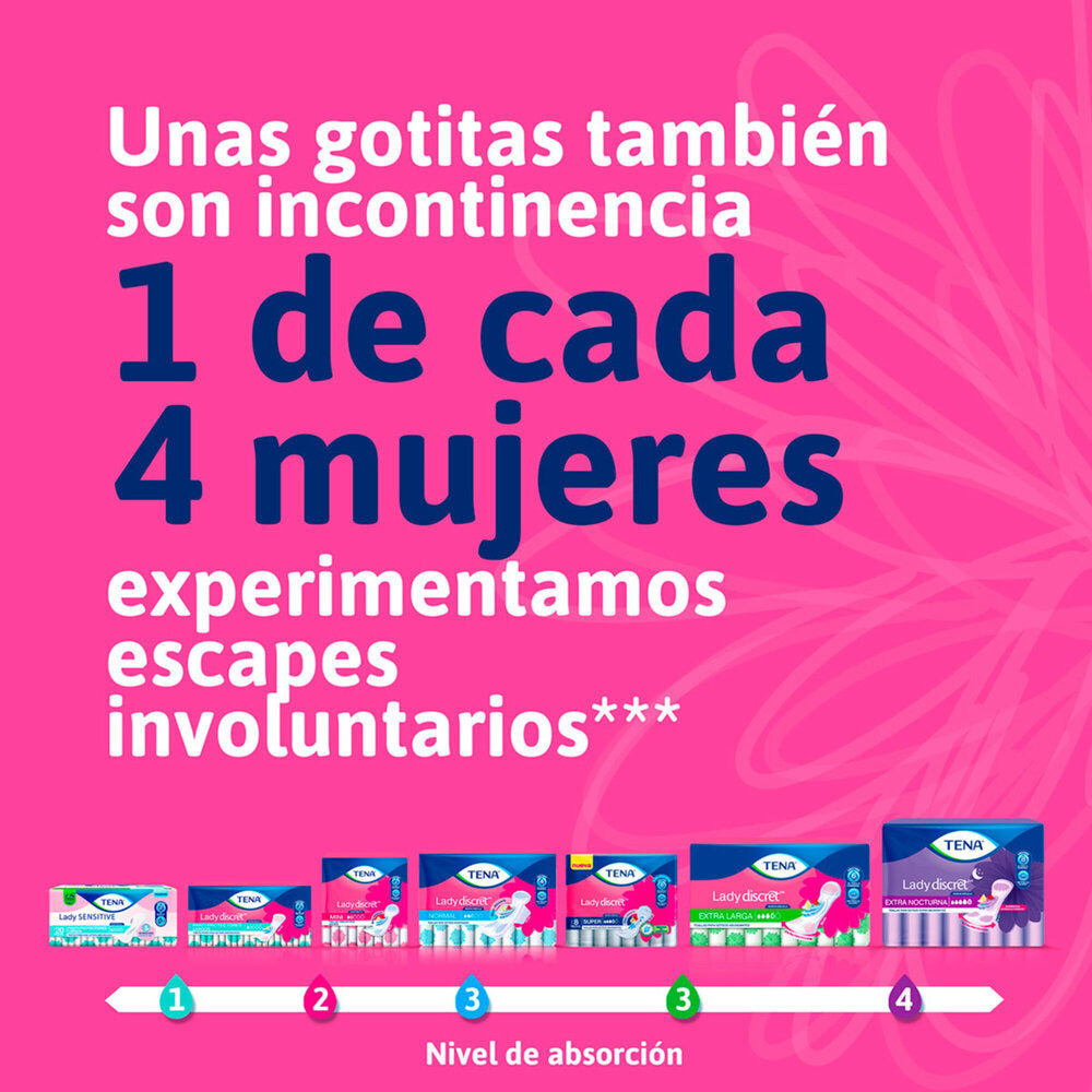 Toallas para incontinencia TENA Lady Discret Mini 10 piezas