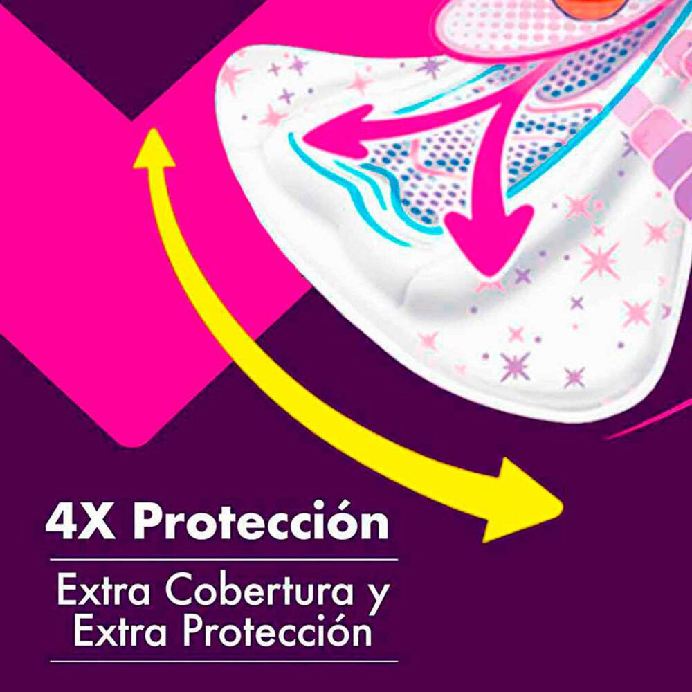Toallas Femeninas Saba Buenas Noches Extra con Alas 12 piezas