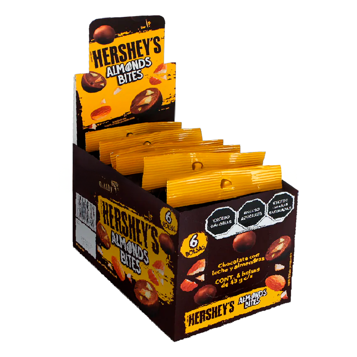 Chocolat Exh Choco HersheyS Bites Almendra HersheyS Bites Almendra 43 GRS
