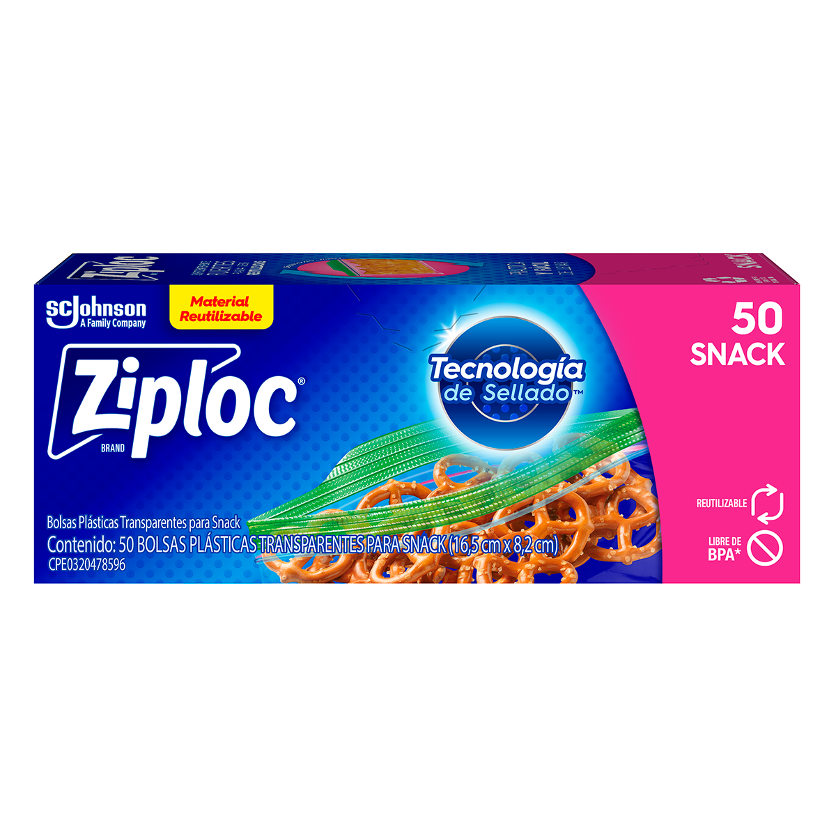 Bolsa Ziploc para SnaCk 50 PZS