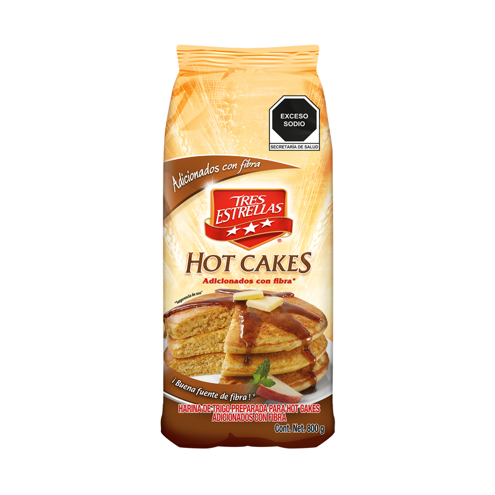 Hot Cakes Con Fibra Tres Estrellas 800 G