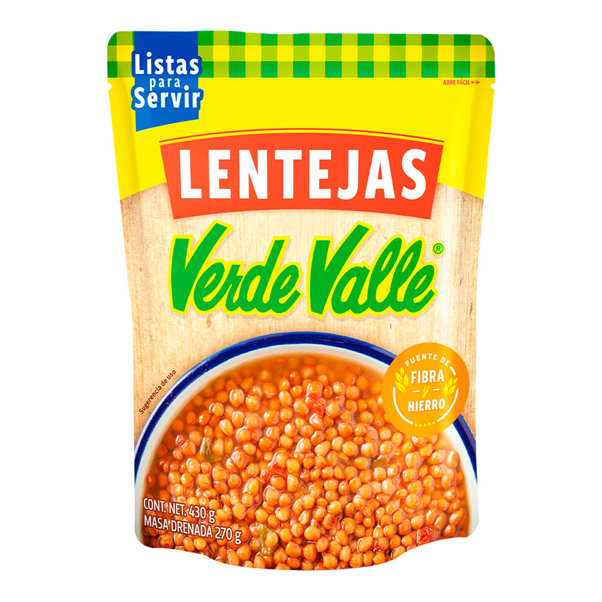 Lenteja Verde Valle Sopa 430 GRS