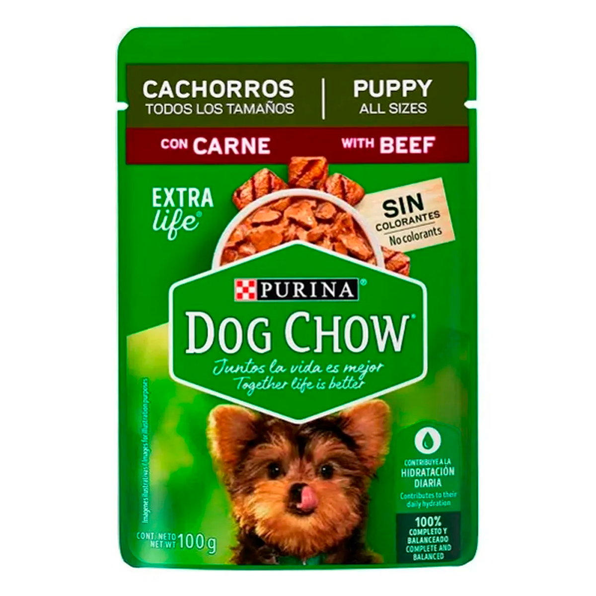 DOG CHOW CACHORRO CARNE 100 GRS