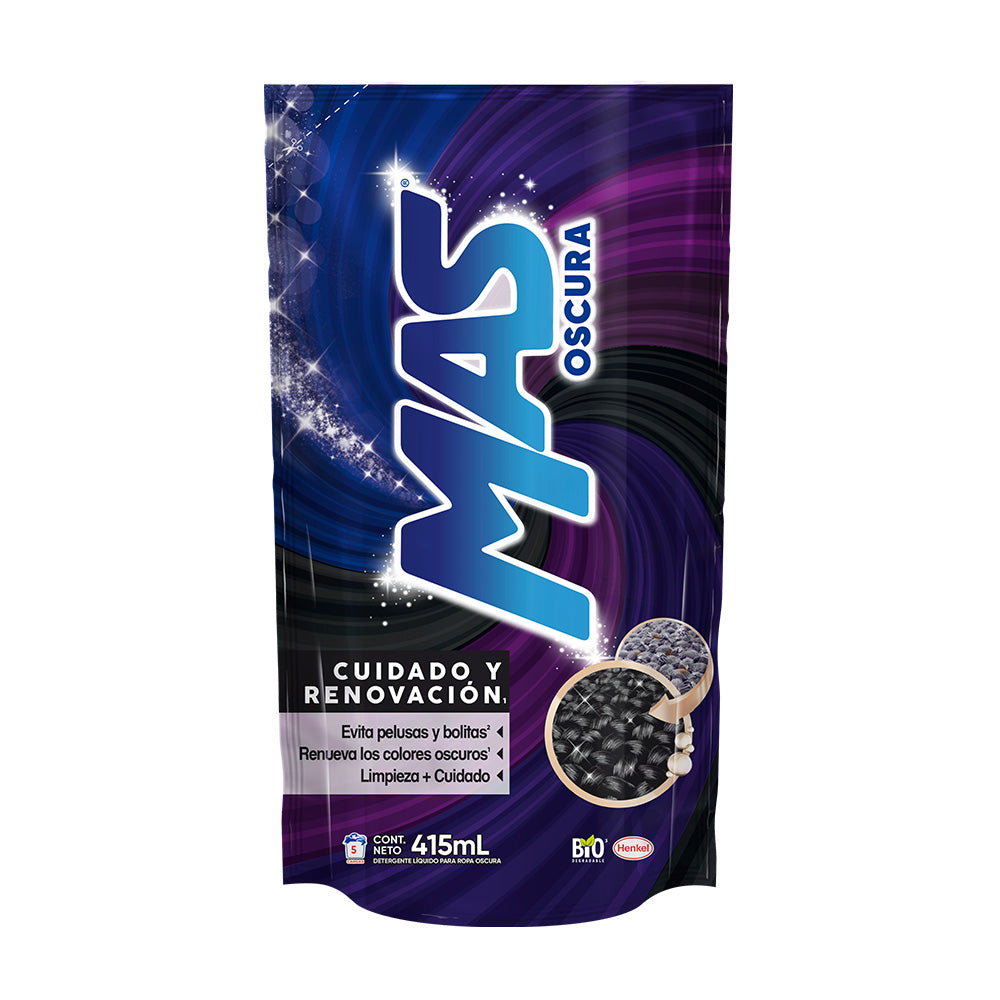 Detergente Líquido Mas Oscura Econopack 415 MLL