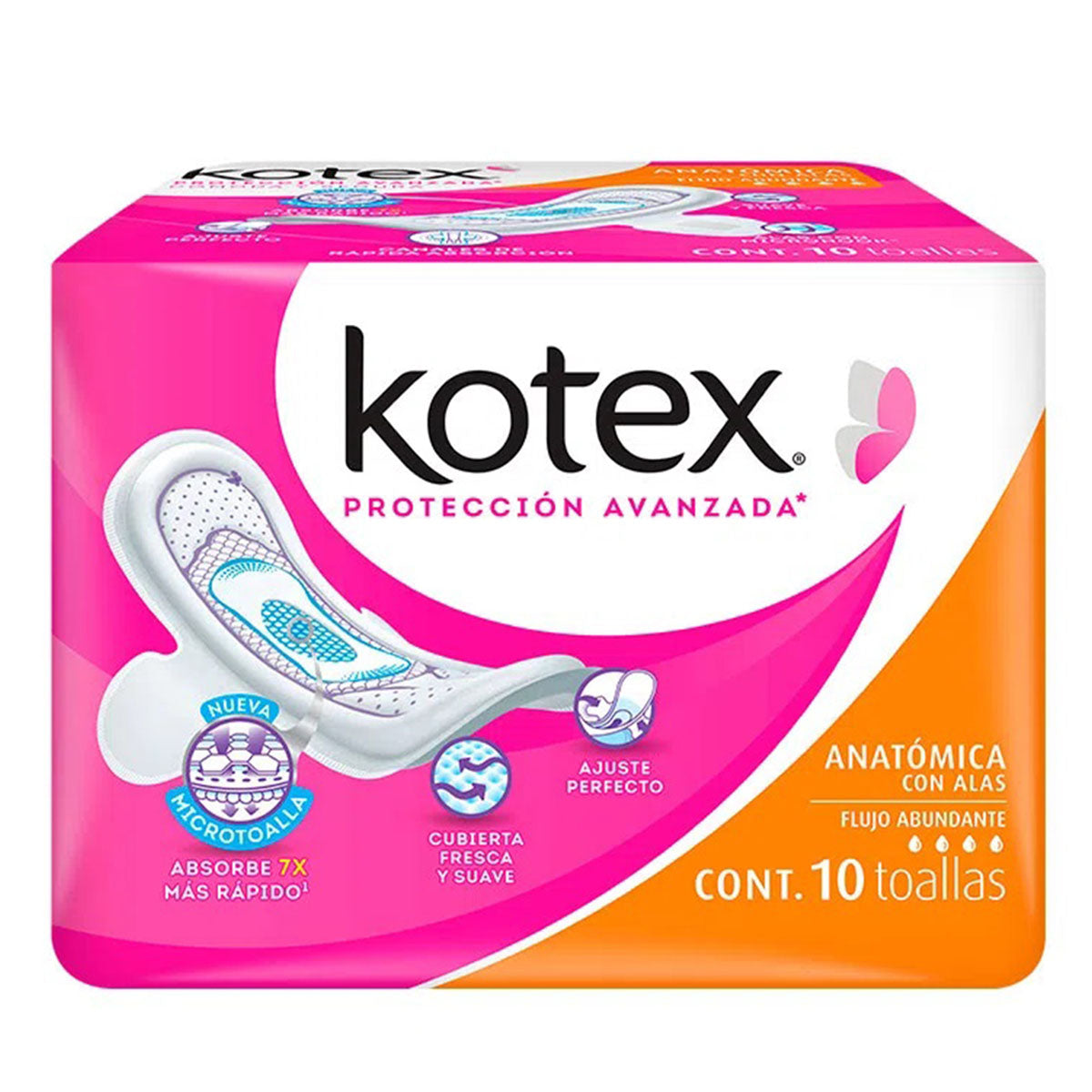 Toalla Femenina Kotex Anatomica C/A 10 PZS