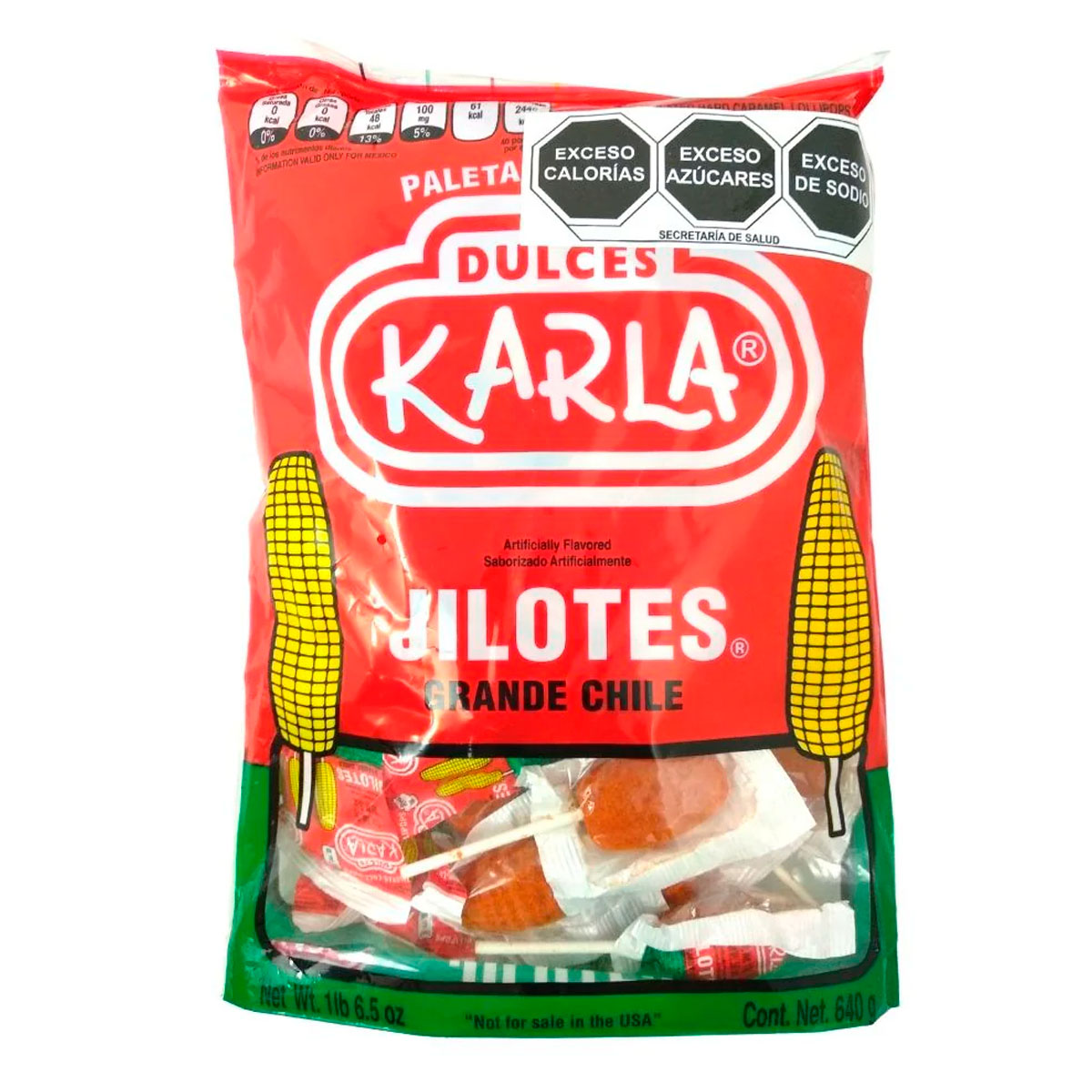 Paleta Karla Elotes Con Chile Grande 40 PZS
