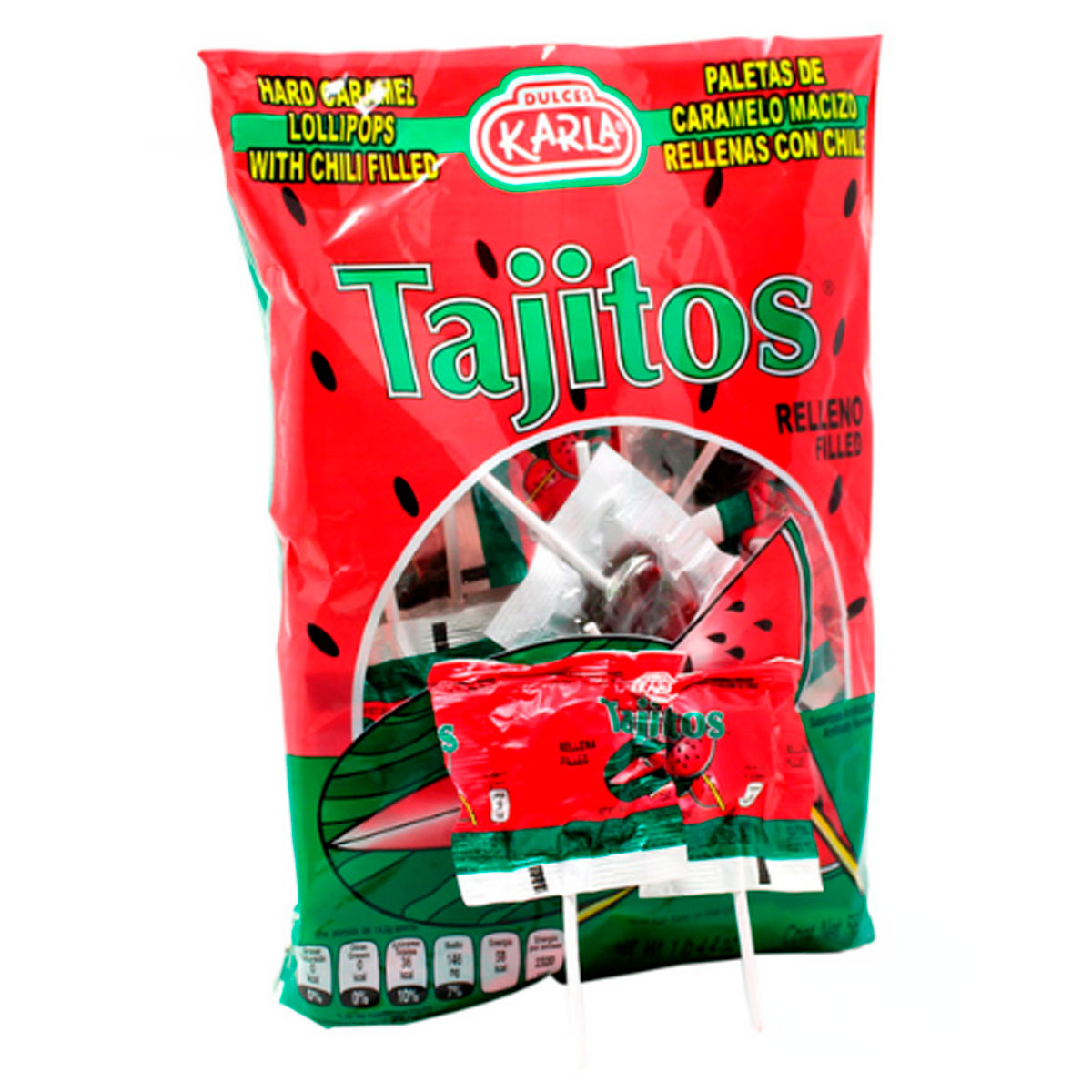 Paleta Karla Tajitos Rellena 40 PZS
