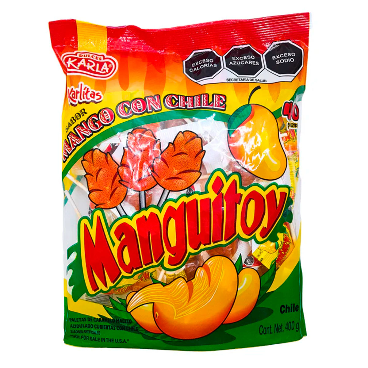 Paleta Karla Manguito Con Chile 40 PZS