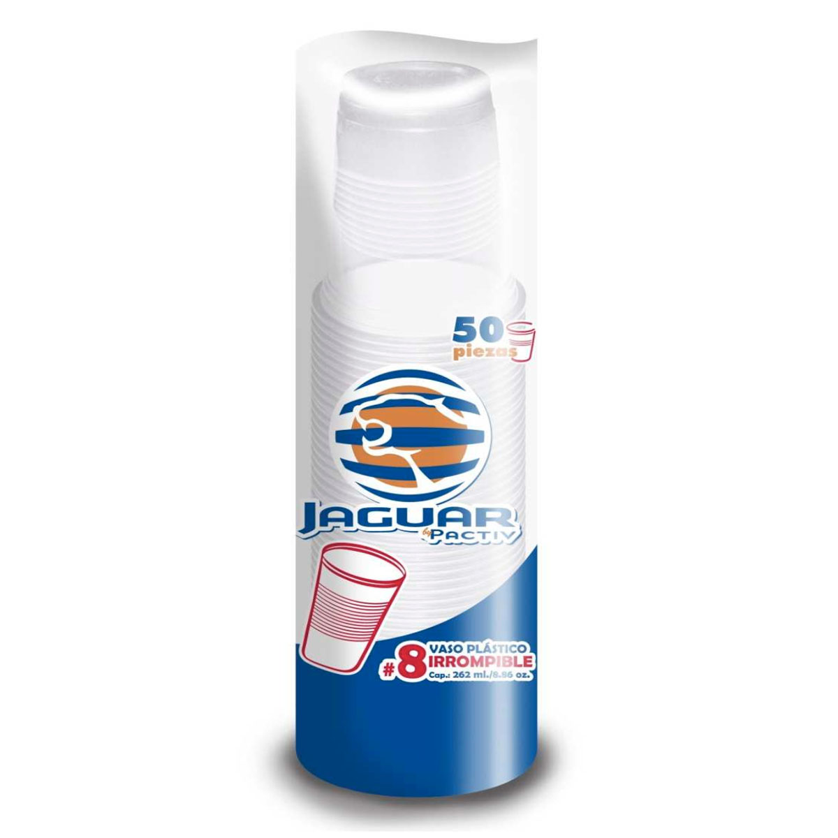 Vaso Desechable Jaguar Irrompible #8 50 PZS