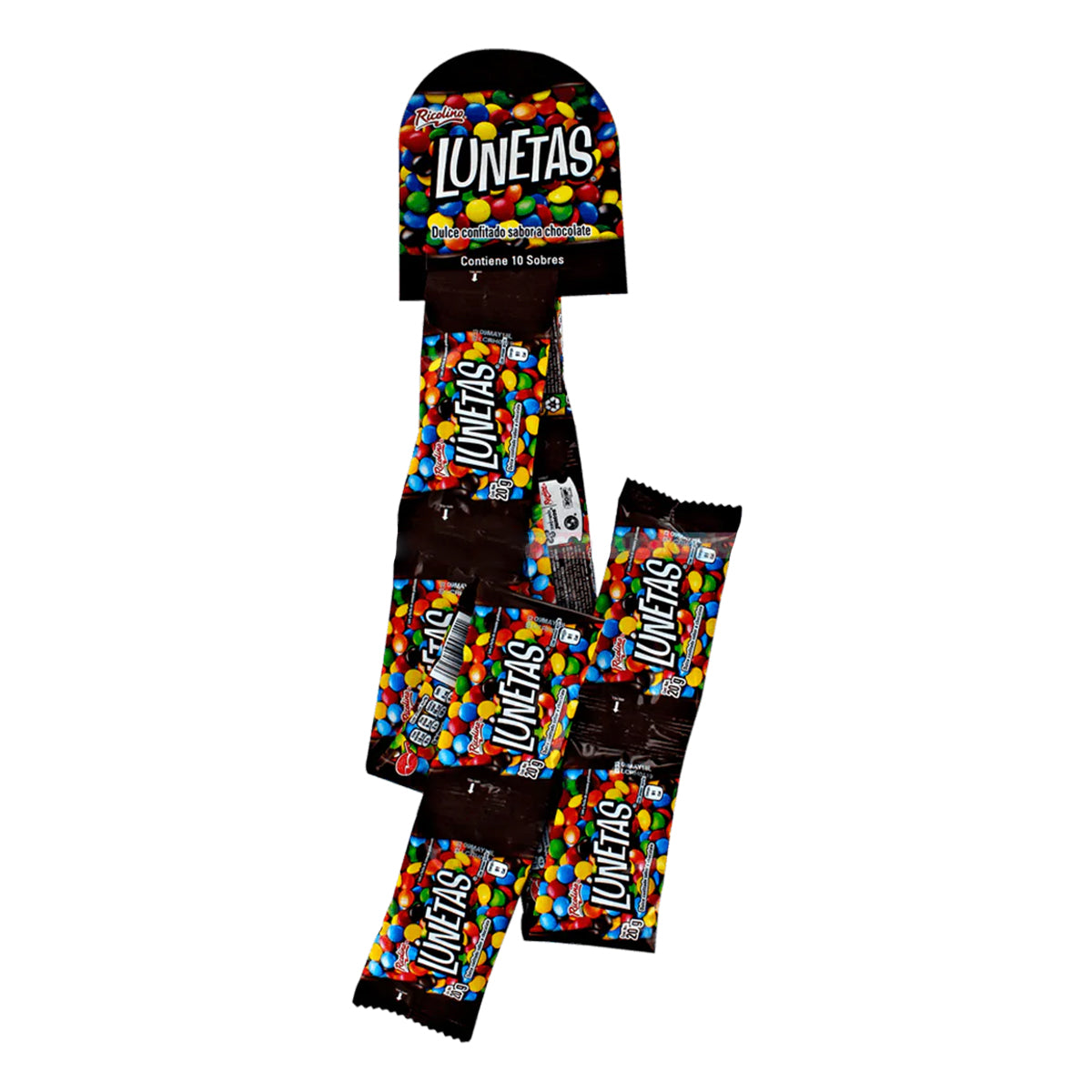 Chocolate Ricolino Lunetas Tira 10 GRS