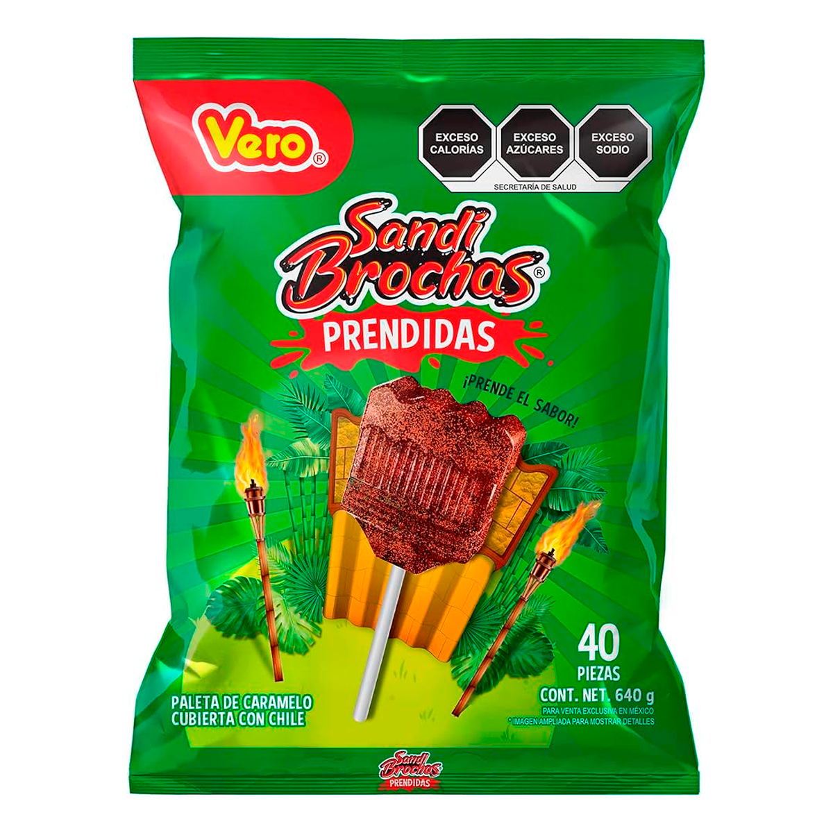 Paleta Vero Sandi Brochas Prendidas 40 PZS