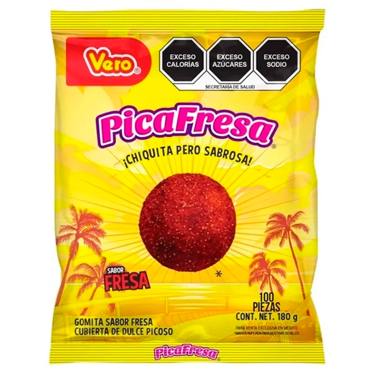 Dulce Gomita Vero Pica Fresa 100 PZS