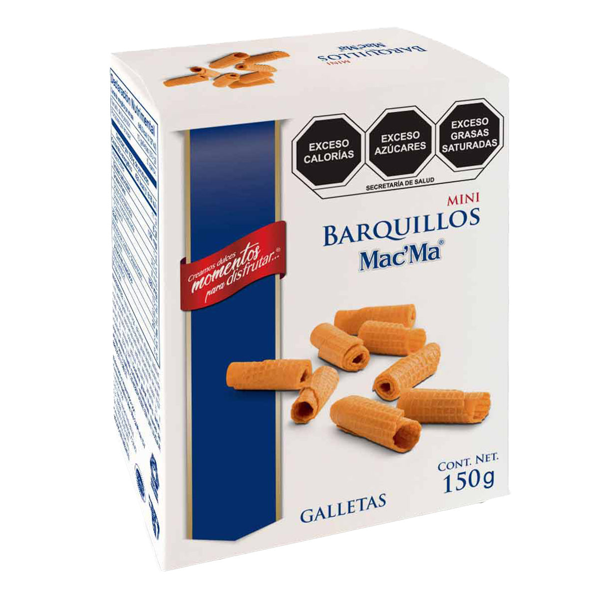 Galletas Mac/Ma Crispy Wafer Roll Br 150 GRS