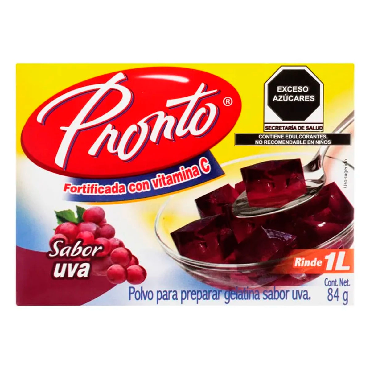 Gelatina Pronto Sabor Uva De 84 Gramos 84 GRS
