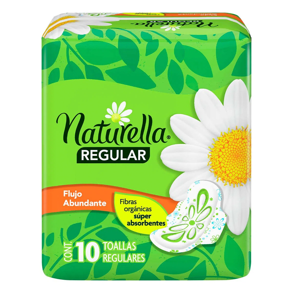 Toalla Femenina Naturella Flujo Abundante C/A 10 PZS