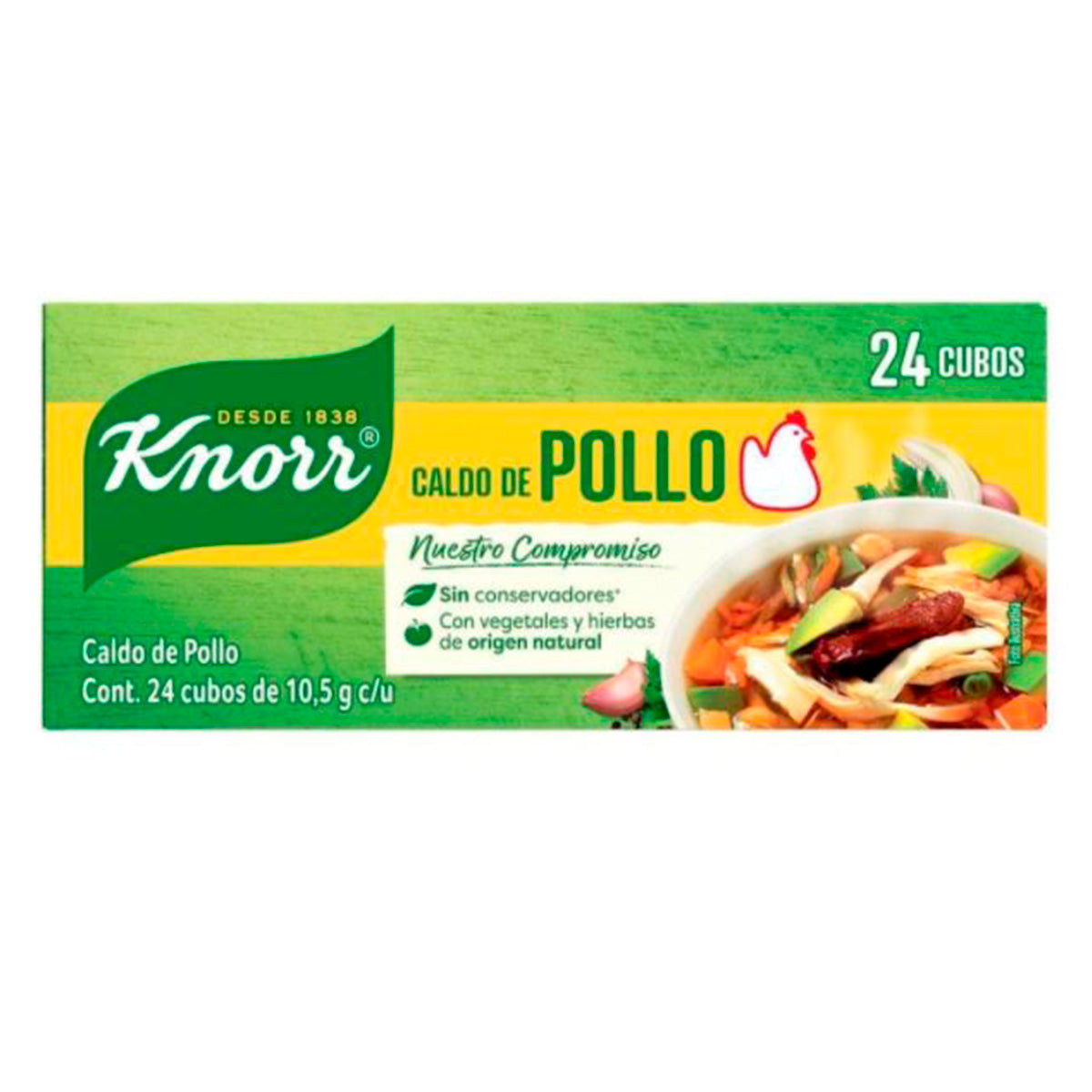 Consomé De Pollo Knorr Suiza Cubo 24 GRS