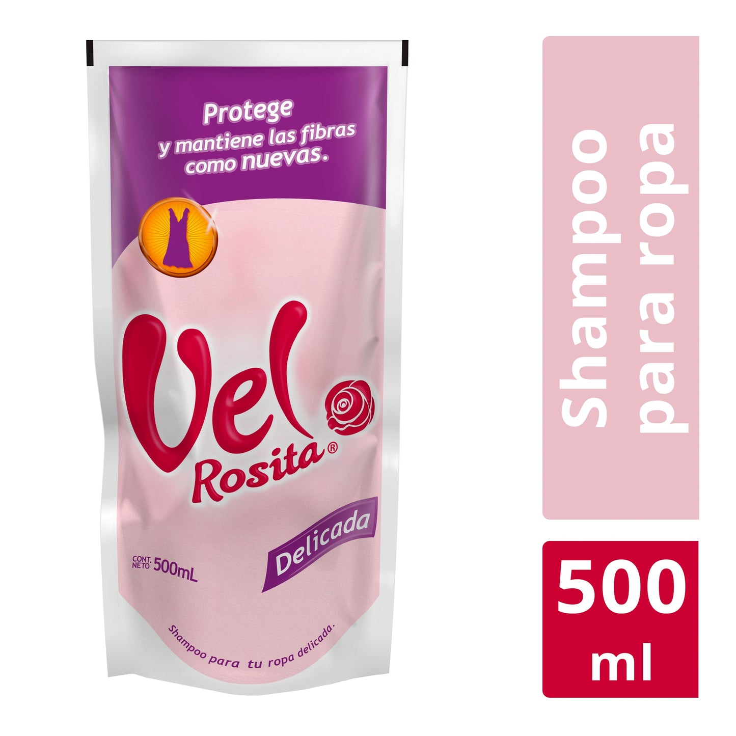 Shampoo para Ropa Líquido Vel Rosita Delicada Doypack 500 ml