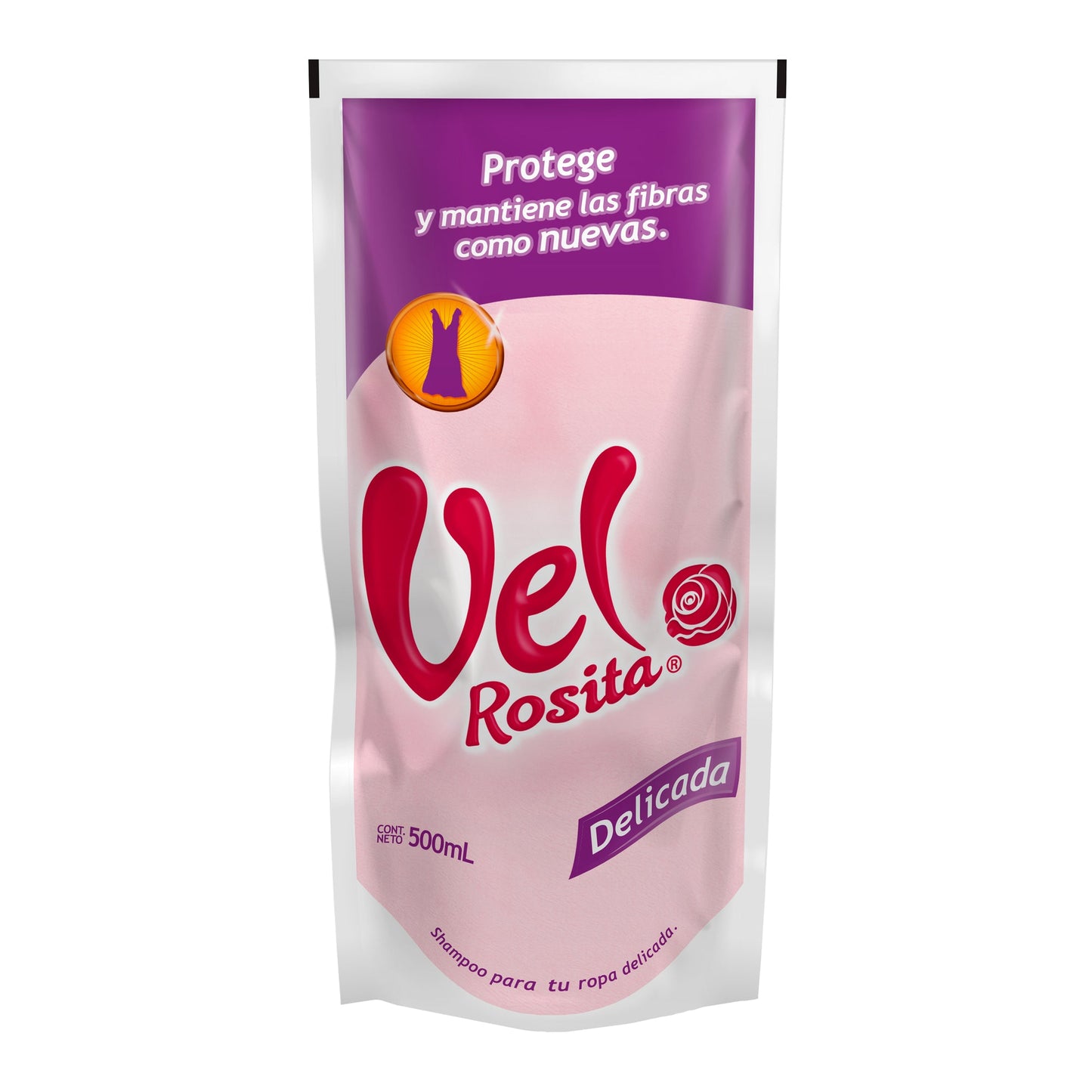 Shampoo para Ropa Líquido Vel Rosita Delicada Doypack 500 ml