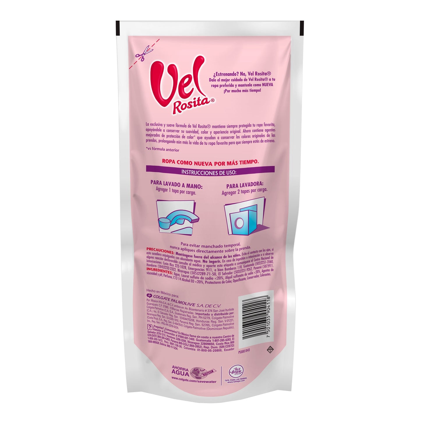 Shampoo para Ropa Líquido Vel Rosita Delicada Doypack 500 ml