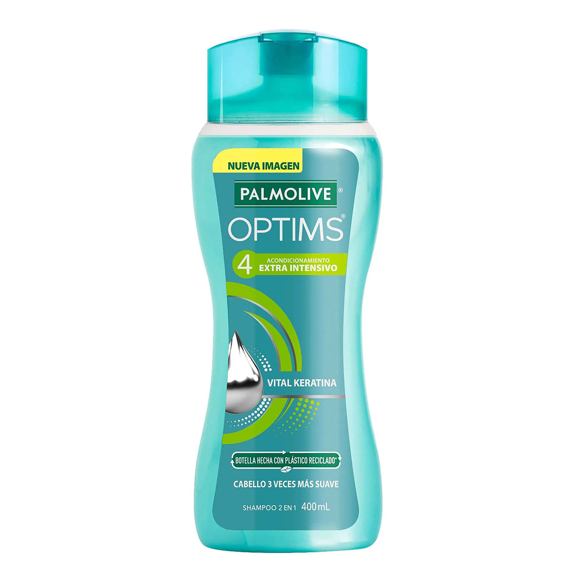 Shampoo 2 en 1 Palmolive Optims Nivel 4 Acondicionamiento Extra Intensivo de 400 ml