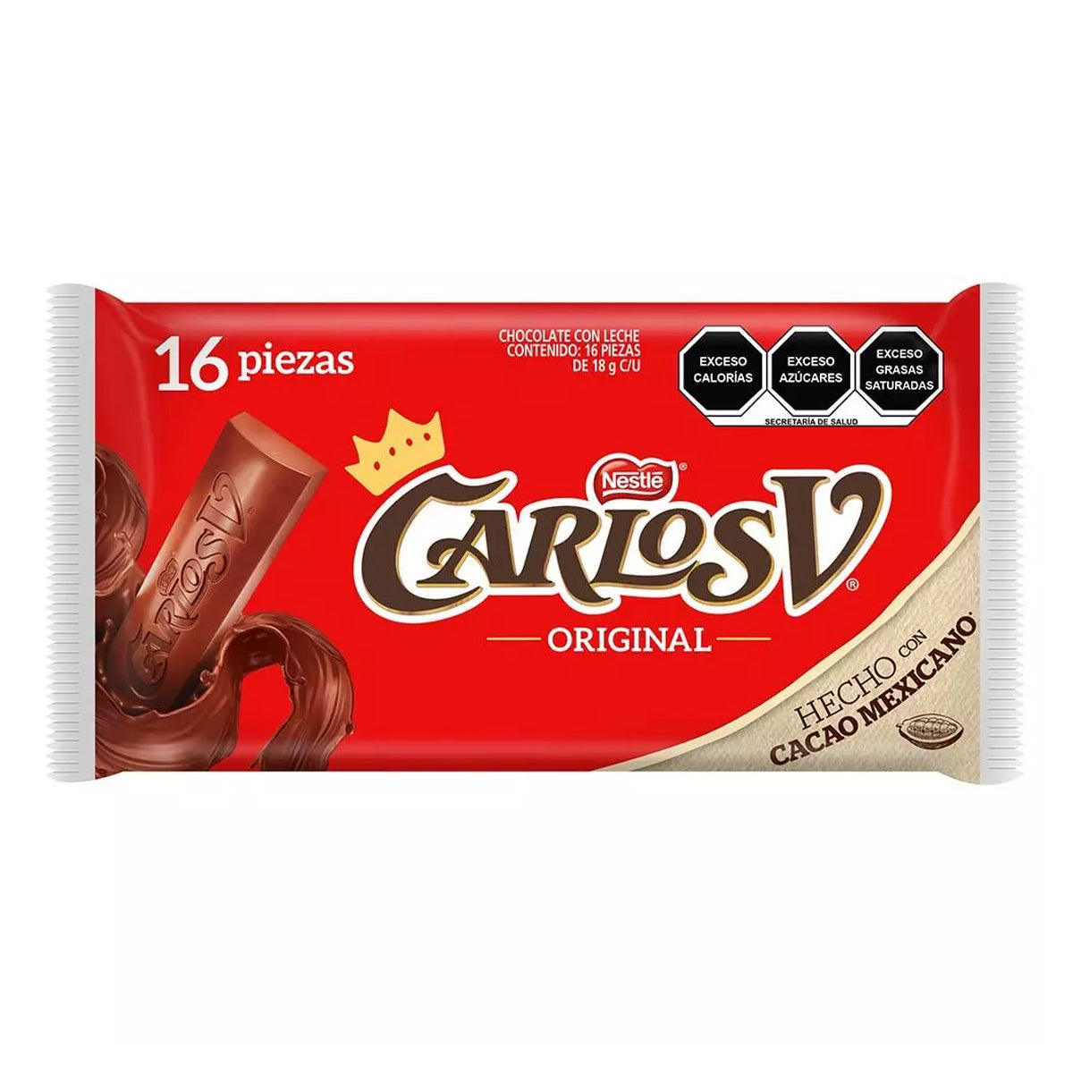 Exhibidor Chocolate Carlos V Suizo 18 GRS