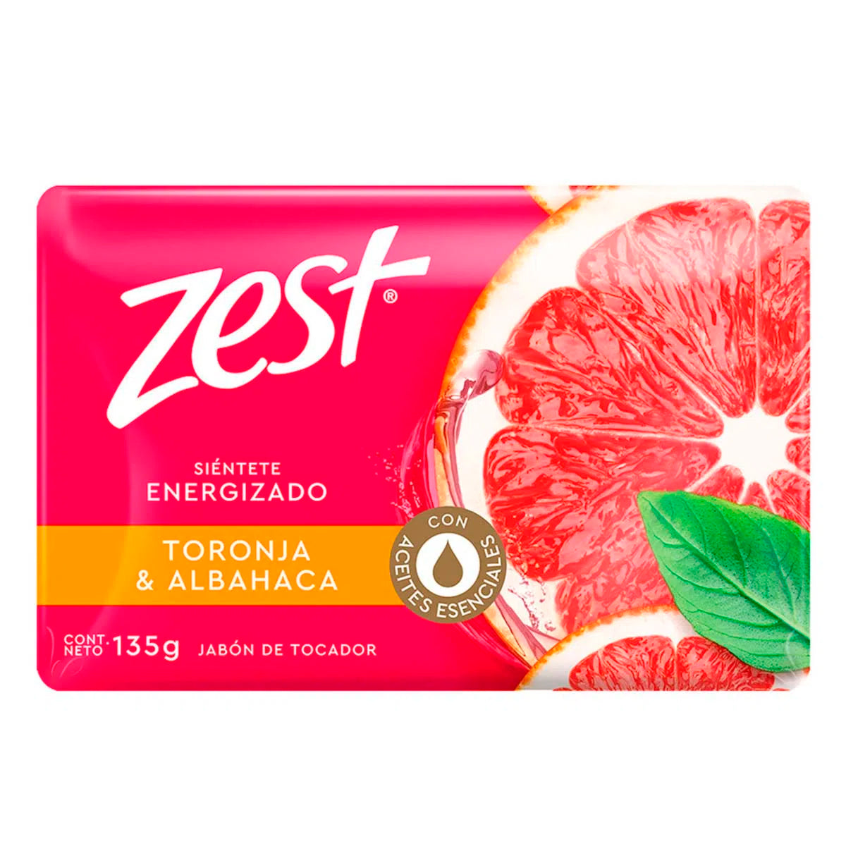 Jabon De Tocador Zest Toronja Y Albahaca 135 GRS