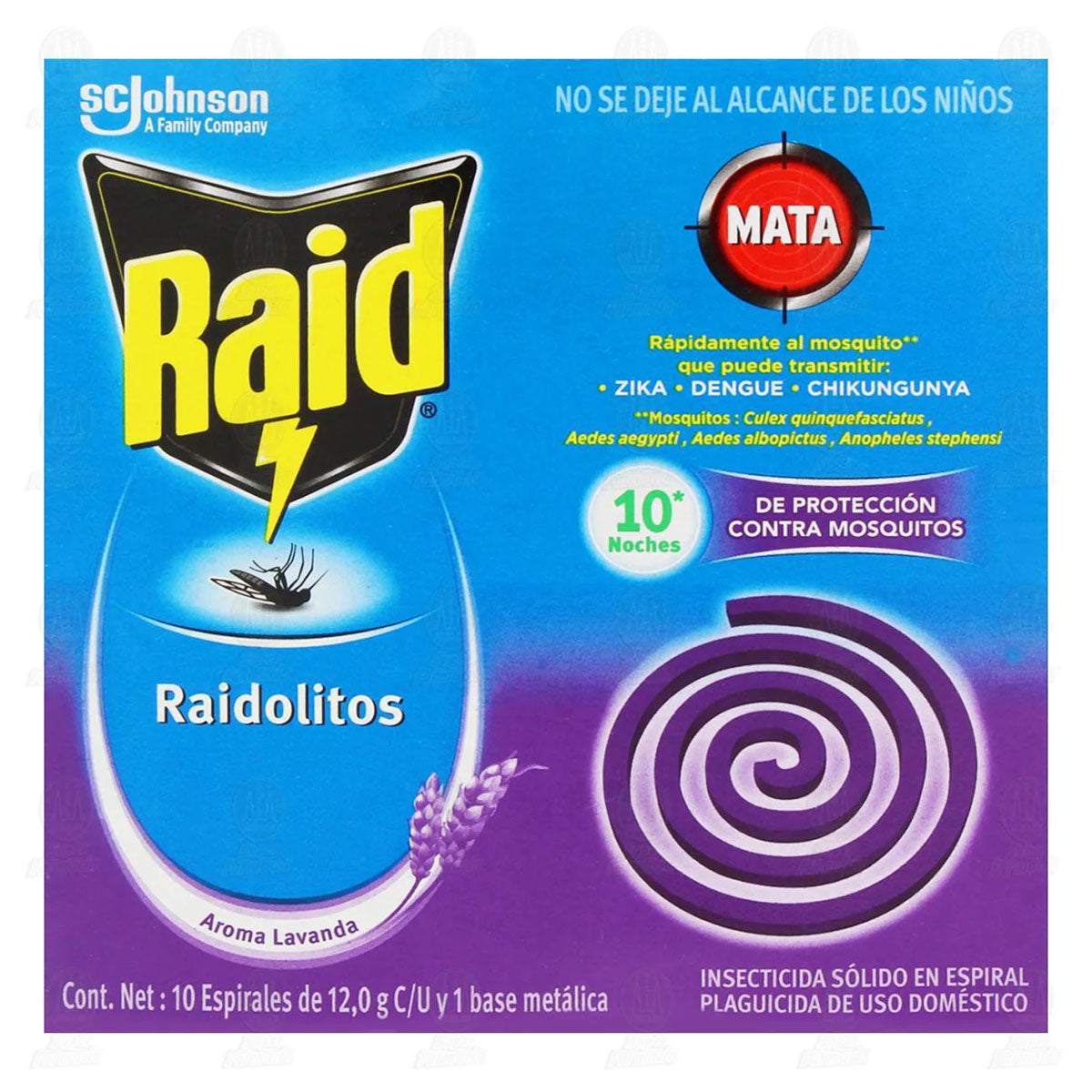 Insecticida Johnson Raidolitos Lavanda 10 PZS
