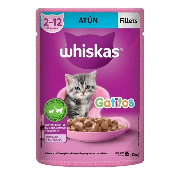 Alimento Para Mascotas Whiskas Gatitos Pouch Atun 85 GRS