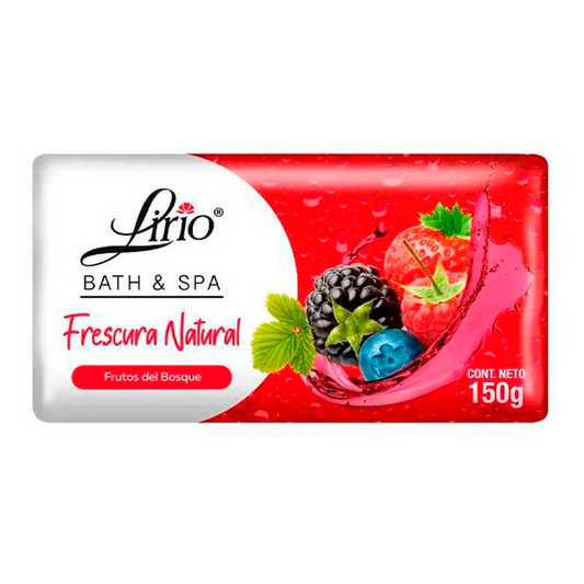 Jabon De Tocador Lirio Bath&Spa Frutos Rojos 150 GRS