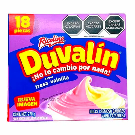 Exhibidor Duvalin Fresa Vainilla 18 PZS