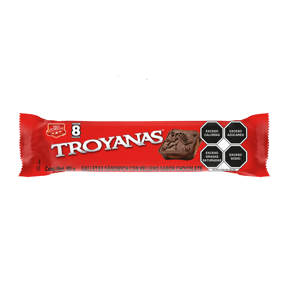 Galletas Troyanas Chocolate 180 G Tres Estrellas